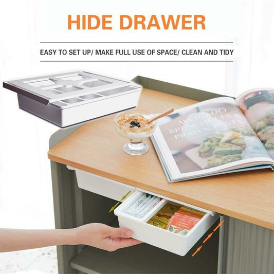 🪄 Desk Space Magic | Adhesive Under-Table Drawer | Out of Sight 🧹【50% OFF】
