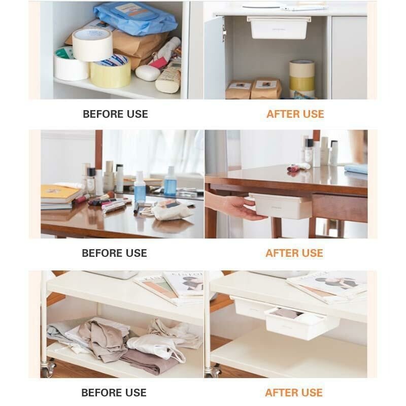 🪄 Desk Space Magic | Adhesive Under-Table Drawer | Out of Sight 🧹【50% OFF】