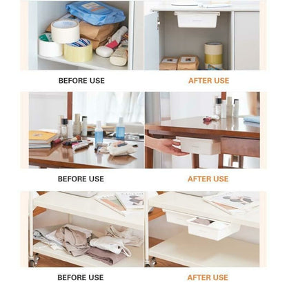 🪄 Desk Space Magic | Adhesive Under-Table Drawer | Out of Sight 🧹【50% OFF】