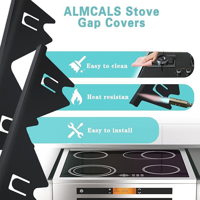 🔥 Stainless Steel Adjustable Retractable Stove Gap Covers – Adjustable & Retractable, Heat-Resistant Stainless Steel, Anti-Dust & Easy to Clean 🧽