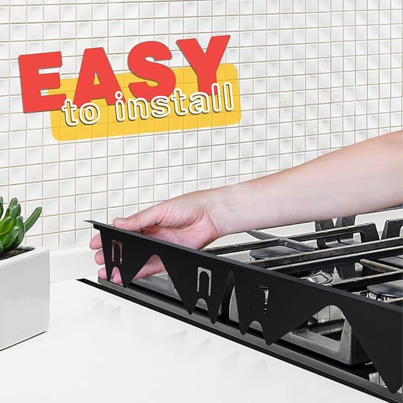 🔥 Stainless Steel Adjustable Retractable Stove Gap Covers – Adjustable & Retractable, Heat-Resistant Stainless Steel, Anti-Dust & Easy to Clean 🧽