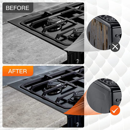 🔥 Stainless Steel Adjustable Retractable Stove Gap Covers – Adjustable & Retractable, Heat-Resistant Stainless Steel, Anti-Dust & Easy to Clean 🧽