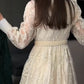 👗50% OFF NOW! ✨ Vintage Embroidered Lantern Sleeve Dress – Delicate Embroidery, Romantic Puff Sleeves & Flowy Fit 🌸