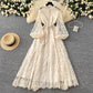 👗50% OFF NOW! ✨ Vintage Embroidered Lantern Sleeve Dress – Delicate Embroidery, Romantic Puff Sleeves & Flowy Fit 🌸