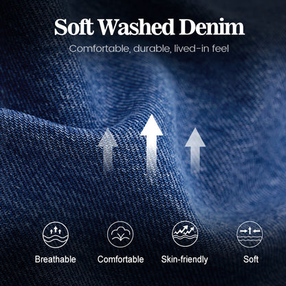 💎 50% OFF! 💎 High-Waist Wide-Leg Jeans with Button Detail – Vintage Flair, Premium Washed Denim & Flattering Silhouette 👖✨