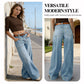 👖 Flattering Fit, Practical Pockets | Women's High-Waist Wide-Leg Jeans ⚡ Free Shipping