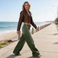 👖 Flattering Fit, Practical Pockets | Women's High-Waist Wide-Leg Jeans ⚡ Free Shipping