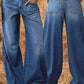 👖 Flattering Fit, Practical Pockets | Women's High-Waist Wide-Leg Jeans ⚡ Free Shipping