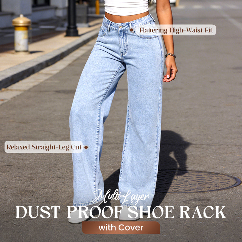High-elasticity plus-size embroidered bow jeans👖