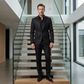 🔈🔈2026 EW ARRIVALS - 50% OFF !!!🧥👖Men's Black Sparkle Tuxedo Suit Set