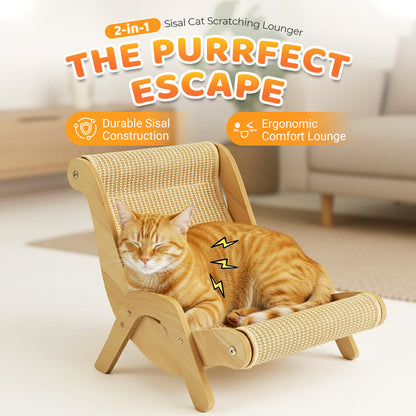 🐱 NOW 50% OFF! ⏰ 2-in-1 Sisal Scratching and Lounger for Cats – Scratching & Lounging, Durable Sisal & Space-Saving 🛏️