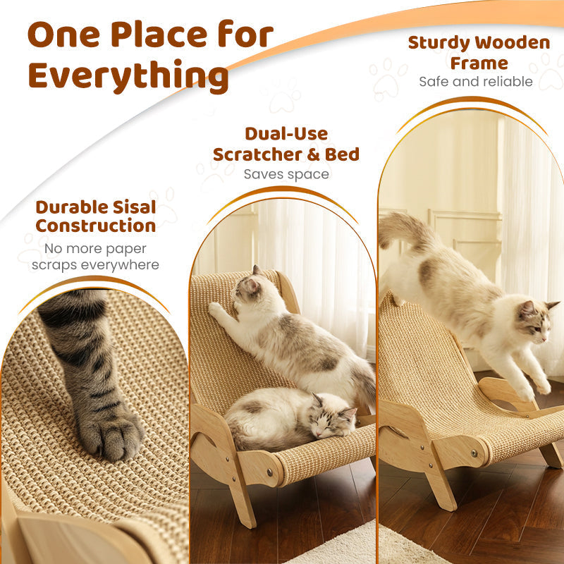 🐱 NOW 50% OFF! ⏰ 2-in-1 Sisal Scratching and Lounger for Cats – Scratching & Lounging, Durable Sisal & Space-Saving 🛏️