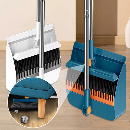🥳2026 HOT SALE🥳💞50% OFF!✨ 💝Stand-Up Dustpan Set with 180° Rotating Broom