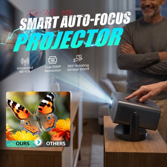 🔈🔈50% OFF📺 Full HD Smart Autofocus Projector