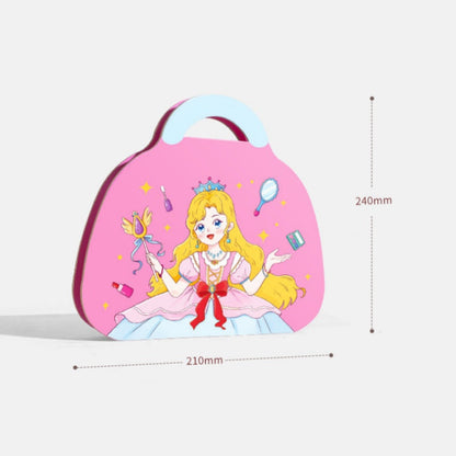 👑LAST DAY SALE 🎨Mess-Free Paper Play, Realistic Fun for Girls ✨ Princess Makeup & Diamond Painting Craft Kit