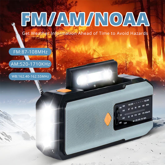 📻 50% OFF NOW! ☀️ Solar Hand-Crank Emergency Weather Radio – NOAA Alerts, Power Bank & Built-In Flashlight 🔋