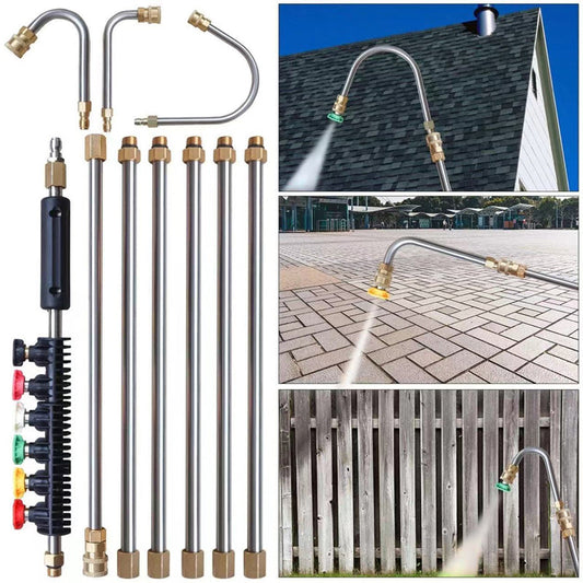🏡 【PROFESSIONAL CLEANING】4000 PSI Telescopic Pressure Washer ✨ 3-in-1 Cleaning for the Whole House – No Ladder Required!