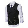 🔥Men's Casual Retro Slim Fit Dress Vests for Suit or Tuxedo🤎🖤