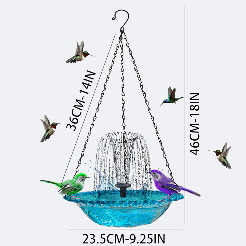 💖2026 Hot Sale: 50% OFF!💖Outdoor Hanging Fountain Bird Bath & Feeder