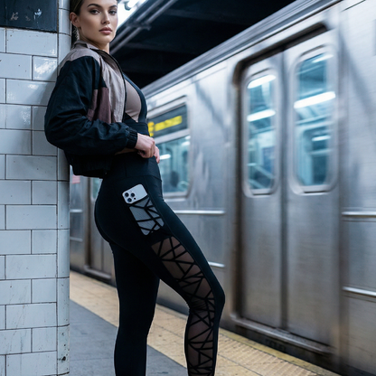 ⏳Time-Limited Special⏰Women's High-Waisted Mesh Yoga Pants – Butt-Lifting, Heart Detail & Phone Pocket (7 Colors)