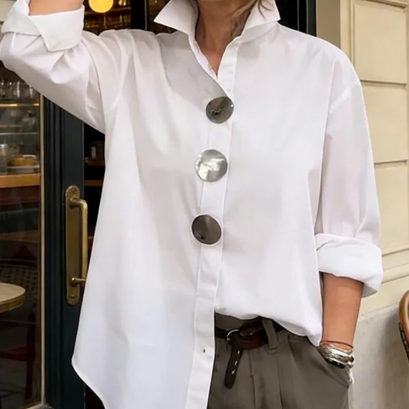 💐2026 Spring Sale 50% OFF👚✨Women’s Oversized Shirt – Everyday Comfort & Statement Buttons