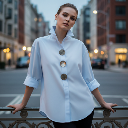 💐2026 Spring Sale 50% OFF👚✨Women’s Oversized Shirt – Everyday Comfort & Statement Buttons
