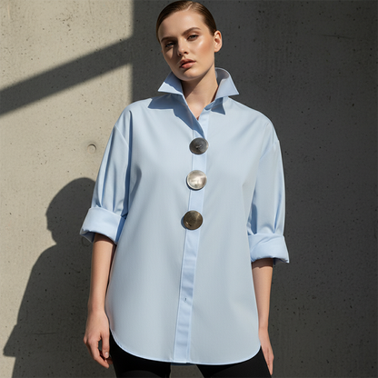💐2026 Spring Sale 50% OFF👚✨Women’s Oversized Shirt – Everyday Comfort & Statement Buttons