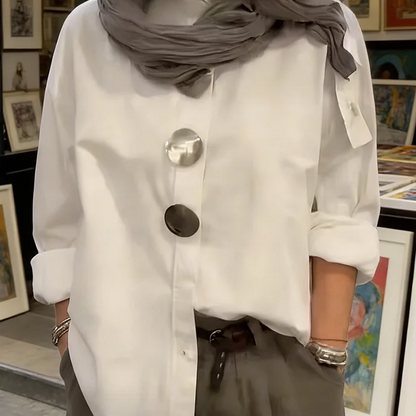 💐2026 Spring Sale 50% OFF👚✨Women’s Oversized Shirt – Everyday Comfort & Statement Buttons