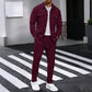 ✨ Easy Everyday Comfort | Men's Waffle-Knit Button-Up Shirt & Pants 2-Piece Set