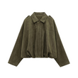 ⏰Last Day Sale 50% Off💃Women's Suede-Like Cropped Bomber Jacket