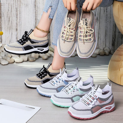 👟 Lightweight Comfort | Women's Breathable Lace-Up Walking Shoes