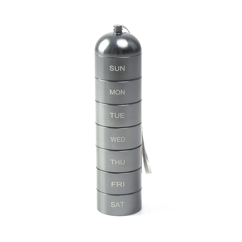 🔥HOT SALE 50% OFF✨7-Day Waterproof Portable Metal Travel Pill Organizer