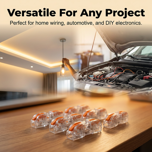 ⚡ 49% OFF TOOL-FREE TERMINALS! ✨ Tool-free installation & secure copper connection for all cable types 🔌