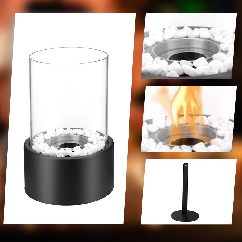 🔥 50% OFF! 🏠 Glass & Metal Tabletop Fireplace – Portable, Smoke-Free for Indoor & Outdoor Use, With Ethanol Burner & Cozy Decorative Accentuator for Your Home ✨