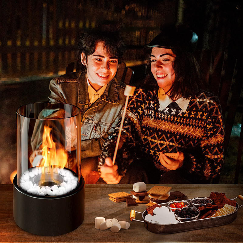 🔥 50% OFF! 🏠 Glass & Metal Tabletop Fireplace – Portable, Smoke-Free for Indoor & Outdoor Use, With Ethanol Burner & Cozy Decorative Accentuator for Your Home ✨