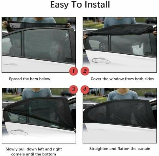 🚗 LIMITED-TIME 50% OFF!⏳Car Window Screens – 100% Sun Protection & Anti-Mosquito – Breathable & UV-Protective – Easy Installation