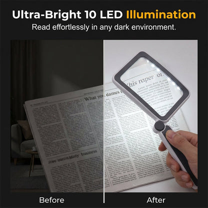 🔥Limited-time offer-50% OFF🔥Folding Handheld Magnifying Glass with Light for Reading