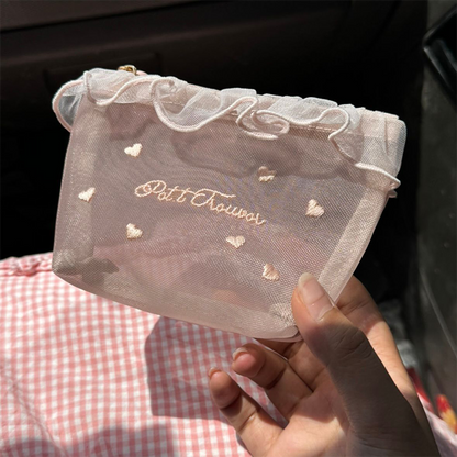 🔥Last Day Sale 50% OFF🔥Portable Sheer Mesh Makeup Bag