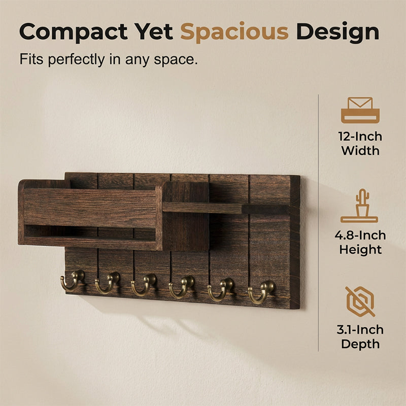 🔥 LAST DAY: 50% OFF!! 🏆Wall-Mounted Mail and Key Holder with Shelf