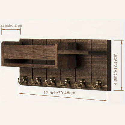 🔥 LAST DAY: 50% OFF!! 🏆Wall-Mounted Mail and Key Holder with Shelf