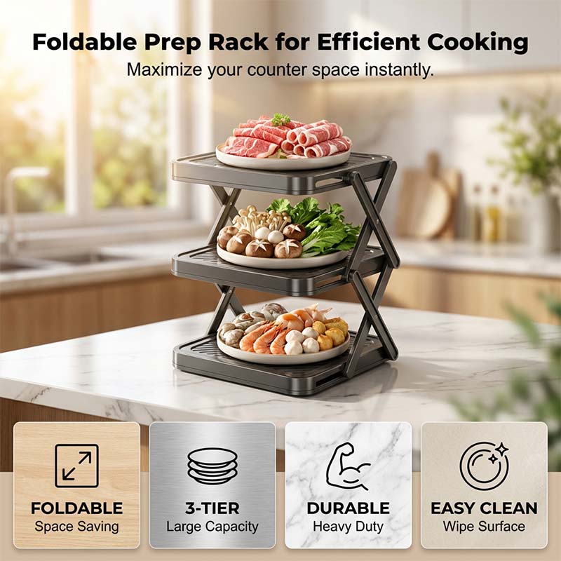 🔥2026 Hot sale 50% OFF🔥Multi-layer Dish & Prep Tray Storage Rack
