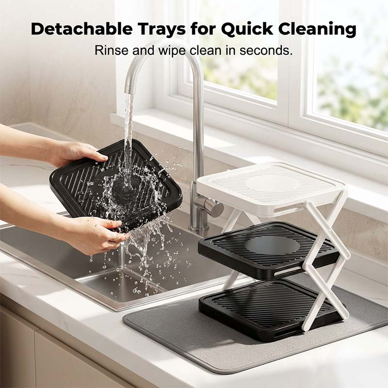 🔥2026 Hot sale 50% OFF🔥Multi-layer Dish & Prep Tray Storage Rack
