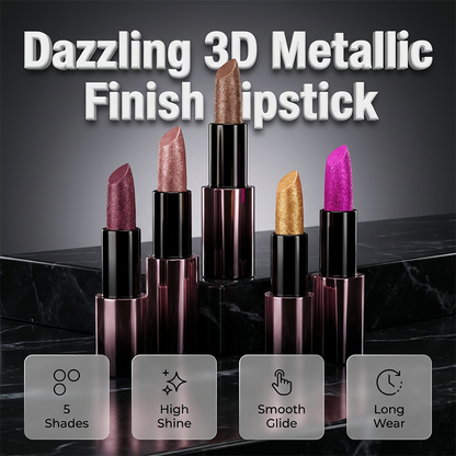 🔥New Arrivals for 2026✨3D Metallic Finish Lipstick for Dazzling Lips
