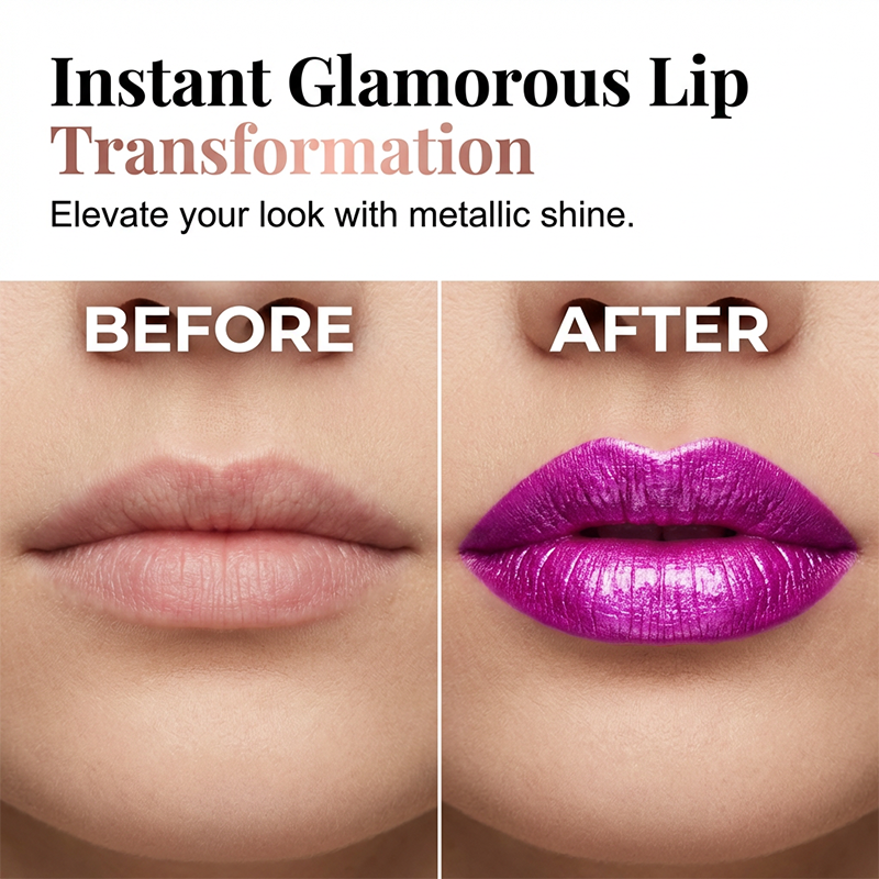🔥New Arrivals for 2026✨3D Metallic Finish Lipstick for Dazzling Lips