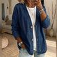 📢📢50% OFF !! ⏰  Women's Classic Button Front Denim Jacket – V-Neck, Breathable Fabric & Relaxed Fit 💙
