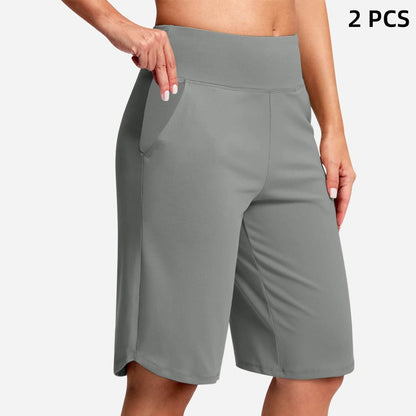⏰Last Day Sale 50% OFF🔥Women's High-Waist Yoga Shorts with Pockets