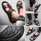 👞 50% OFF NOW! 🌿 Dual-Use Hollow Breathable Men’s Cowhide Sandals – Indoor/Outdoor, Cushioned Sole & Perfect for Summer Comfort ☀️