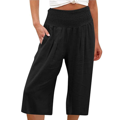 ⏰🔥LIMITED TIME 50% OFF! 👖 Women’s Lightweight Elastic Waist Crop Pants (S-3XL) – Comfortable, Flowy & Perfect for Casual Summer Outfits ✨🌿
