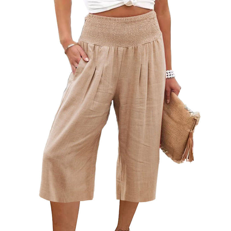 ⏰🔥LIMITED TIME 50% OFF! 👖 Women’s Lightweight Elastic Waist Crop Pants (S-3XL) – Comfortable, Flowy & Perfect for Casual Summer Outfits ✨🌿