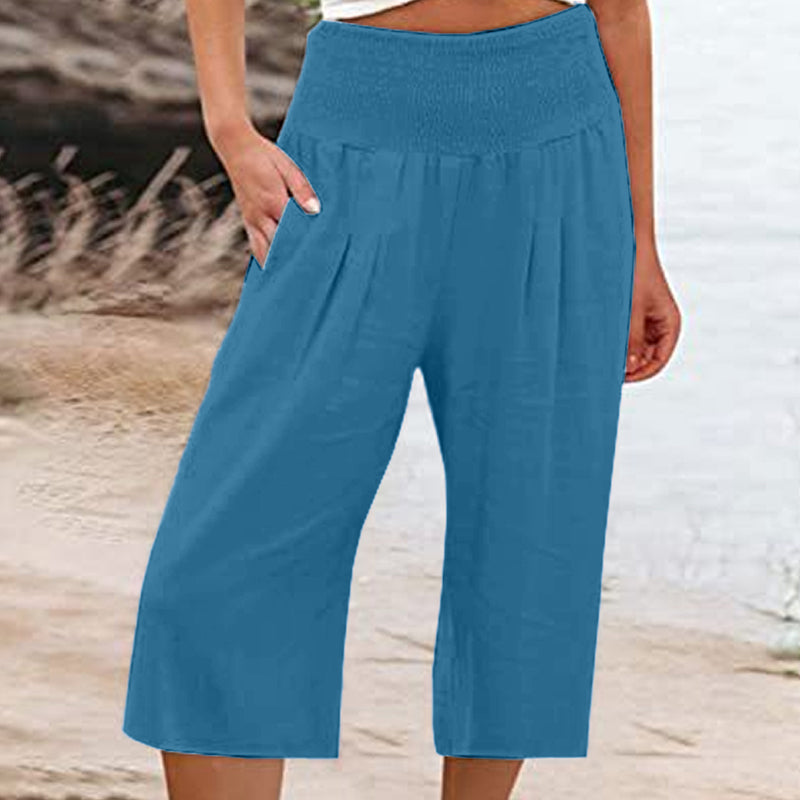 ⏰🔥LIMITED TIME 50% OFF! 👖 Women’s Lightweight Elastic Waist Crop Pants (S-3XL) – Comfortable, Flowy & Perfect for Casual Summer Outfits ✨🌿